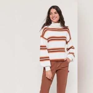 UO Tia Ribbed Turtleneck Sweater